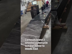 Ligne d'essai de deux roues de motocyclettes, testeur de frein à rouleaux, vitomètre, réglage des roues, pince à roues