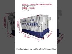 Installation mobile de piste d'essai de motos Cartesykj