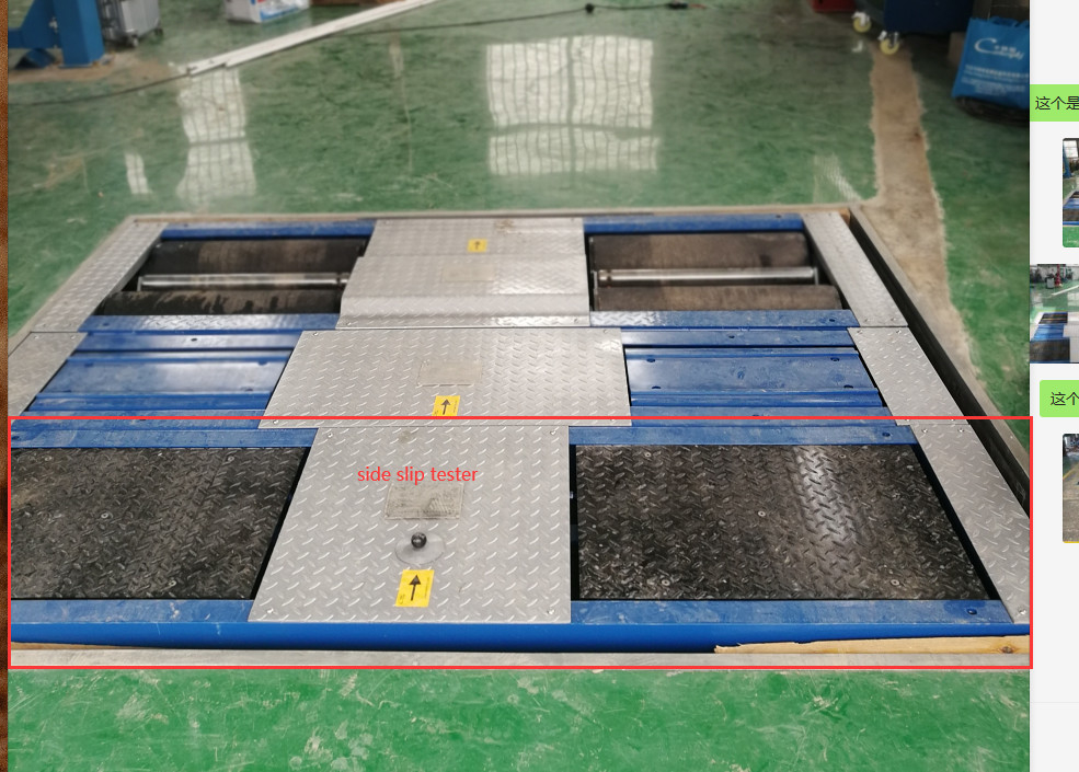 CTGT3-4C Ligne d'essai du véhicule à rouleaux 4 en 1 Testeur de frein à rouleaux avec double charge d'essieu Testeur de glissement latéral de plaque Testeur de suspension