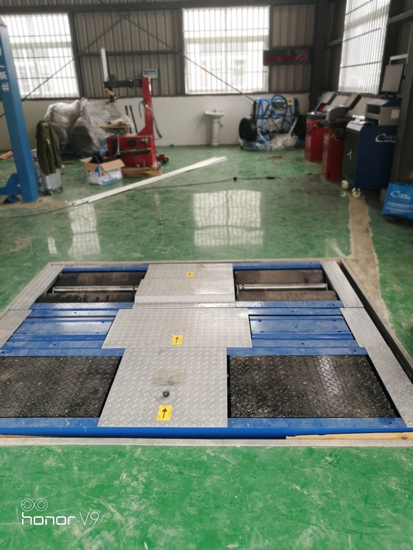 CTGT3-4C Ligne d'essai du véhicule à rouleaux 4 en 1 Testeur de frein à rouleaux avec double charge d'essieu Testeur de glissement latéral de plaque Testeur de suspension