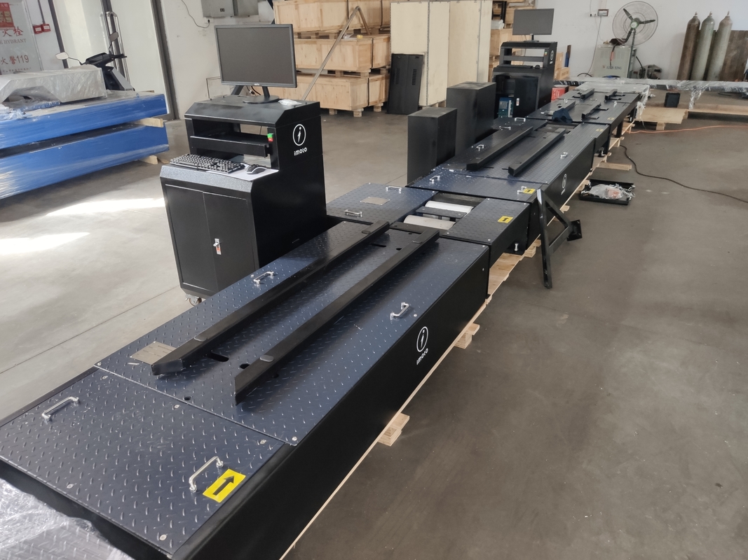 Ligne d'essai moto 2 roues force de freinage charge à l'essieu compteur de vitesse pinces alignement des roues contrôleur de phares