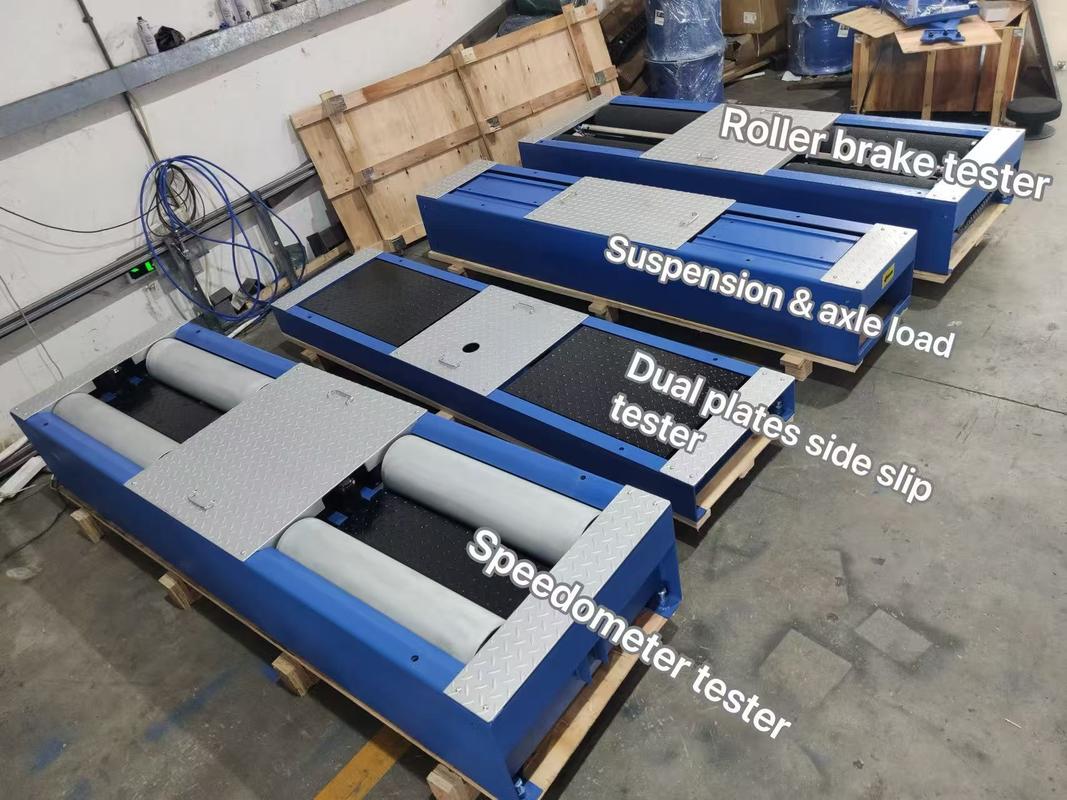Testeur de freins à rouleaux 5 en 1 avec charge maximale d'essieu de 4000 kg, rouleau de ponçage breveté et ordinateur de contrôle industriel