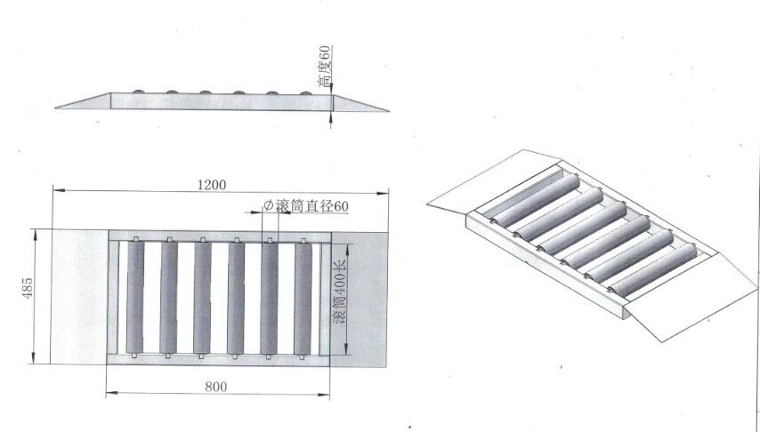 Équipement d'inspection des véhicules CTZH portable à rouleaux libres pour véhicules à quatre roues motrices