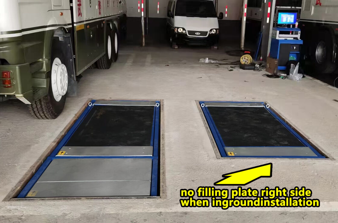 Cartesykj Testeur de frein plat de luxe 3T 10T 15T Équipement d'inspection de véhicule Voie d'essai de véhicule 2CTHPB-13 avec testeur de frein de charge d'essieu de suspension à glissement latéral