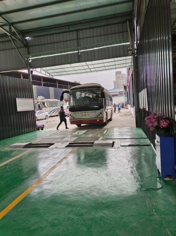 Cartesy truck test lane for repair shop Automobile Roller Brake Tester Forces With Axle Load dual plates side slip tester  10T 15T 18T capacity