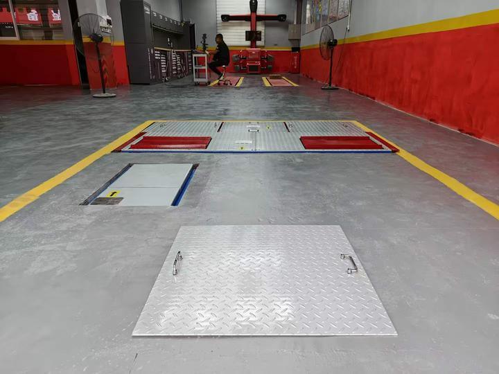 CTGT-3-4 Ligne d'essai du véhicule à rouleaux 4 en 1 Testeur de frein à rouleaux avec charge d'essieu Testeur de glissement latéral à plaque unique Testeur d'absorption et d'amortissement des chocs par suspension