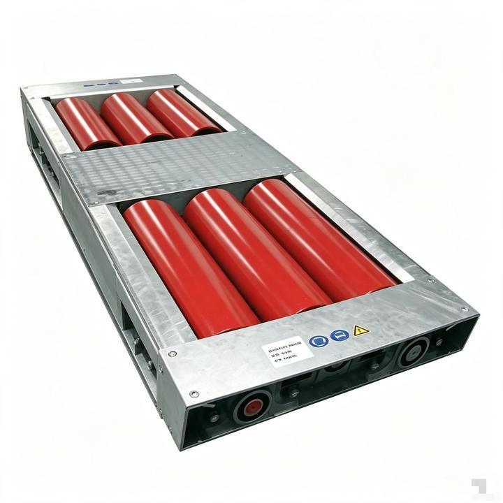 Cartesy Pneumati Free Roller Ensemble de rouleaux de bogie est utilisé en relation avec le testeur de frein ou le compteur de vitesse 215 mm de diamètre