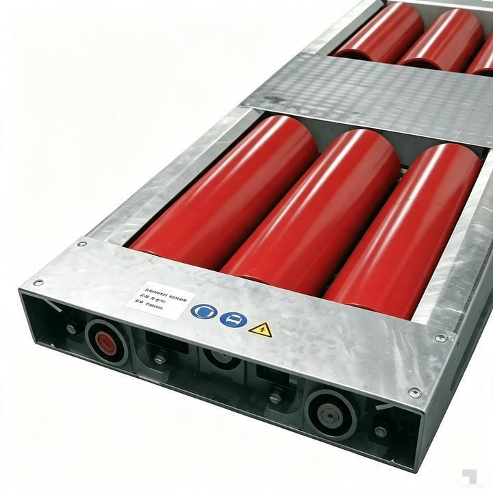Cartesy Pneumati Free Roller Ensemble de rouleaux de bogie est utilisé en relation avec le testeur de frein ou le compteur de vitesse 215 mm de diamètre